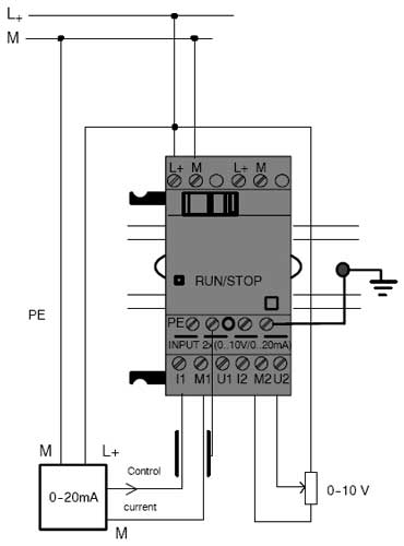 Схема подключения модулей расширения к LOGO!AM2